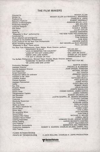 Manhattan Original 1979 British Movie Program Alternate Image