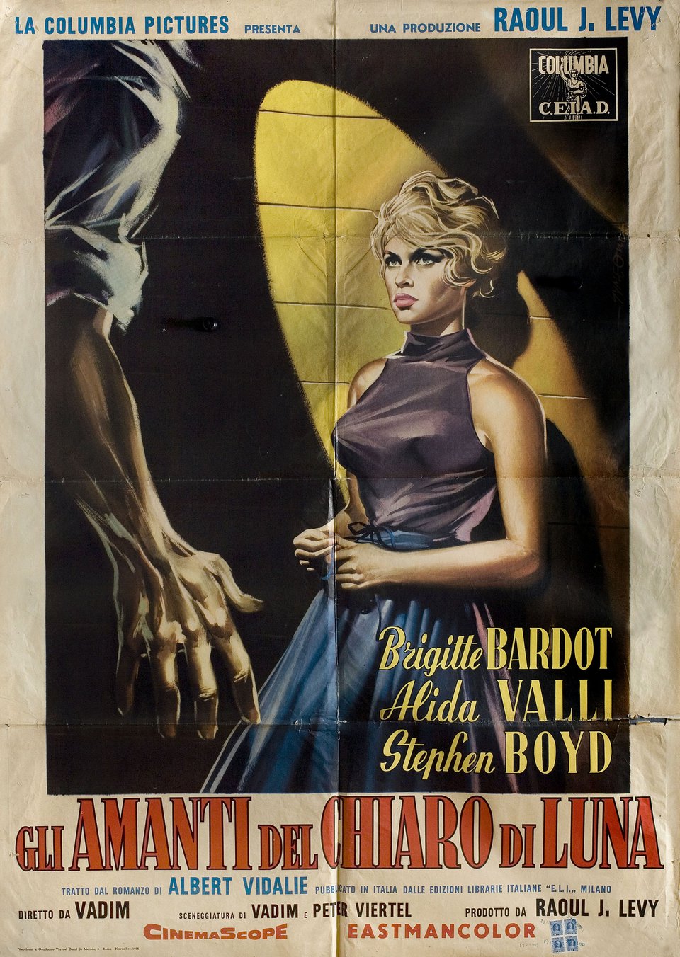 The Night Heaven Fell Original 1958 Italian Due Foglio Movie Poster