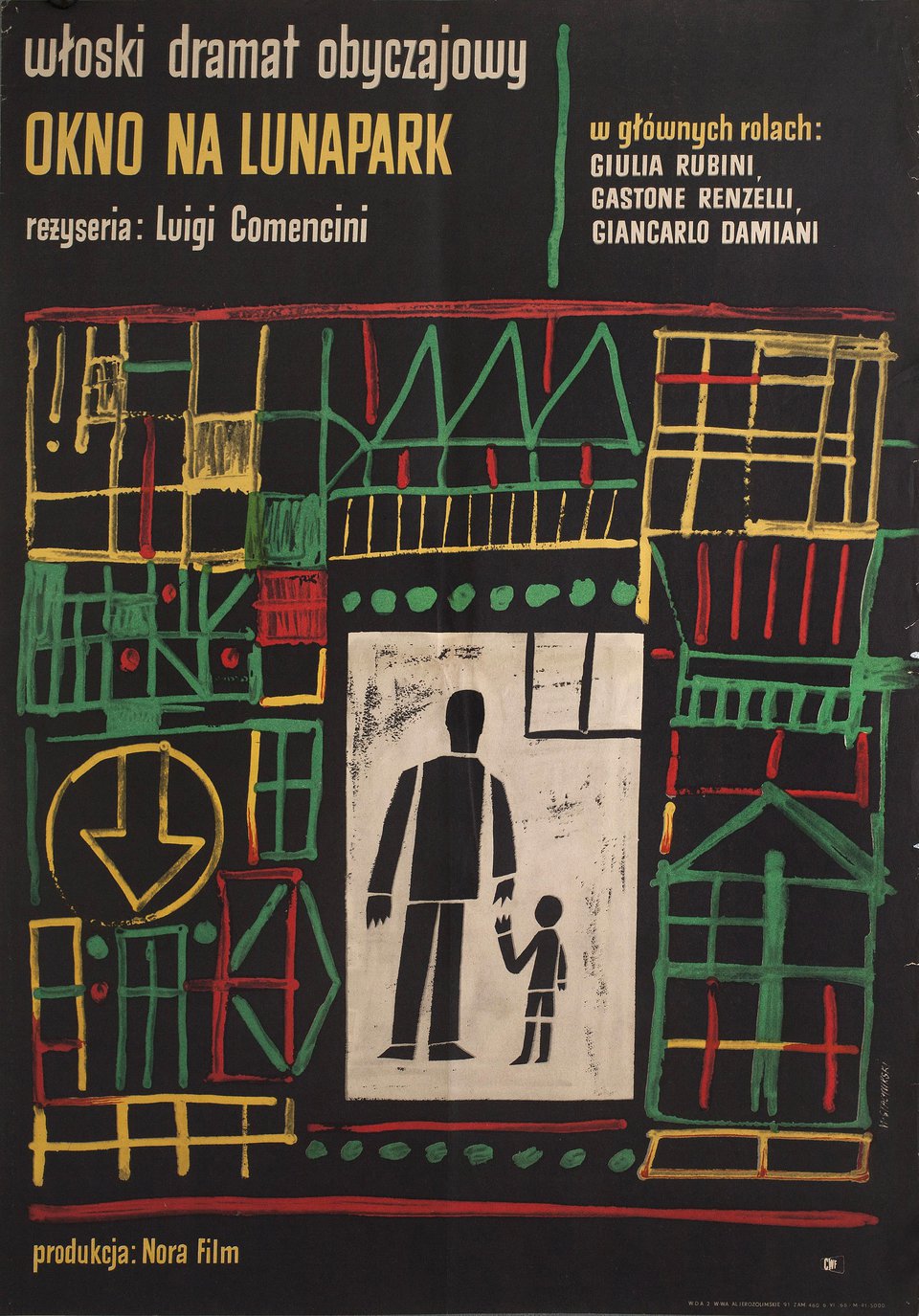 The Window to Luna Park Original 1966 Polish A1 Movie Poster