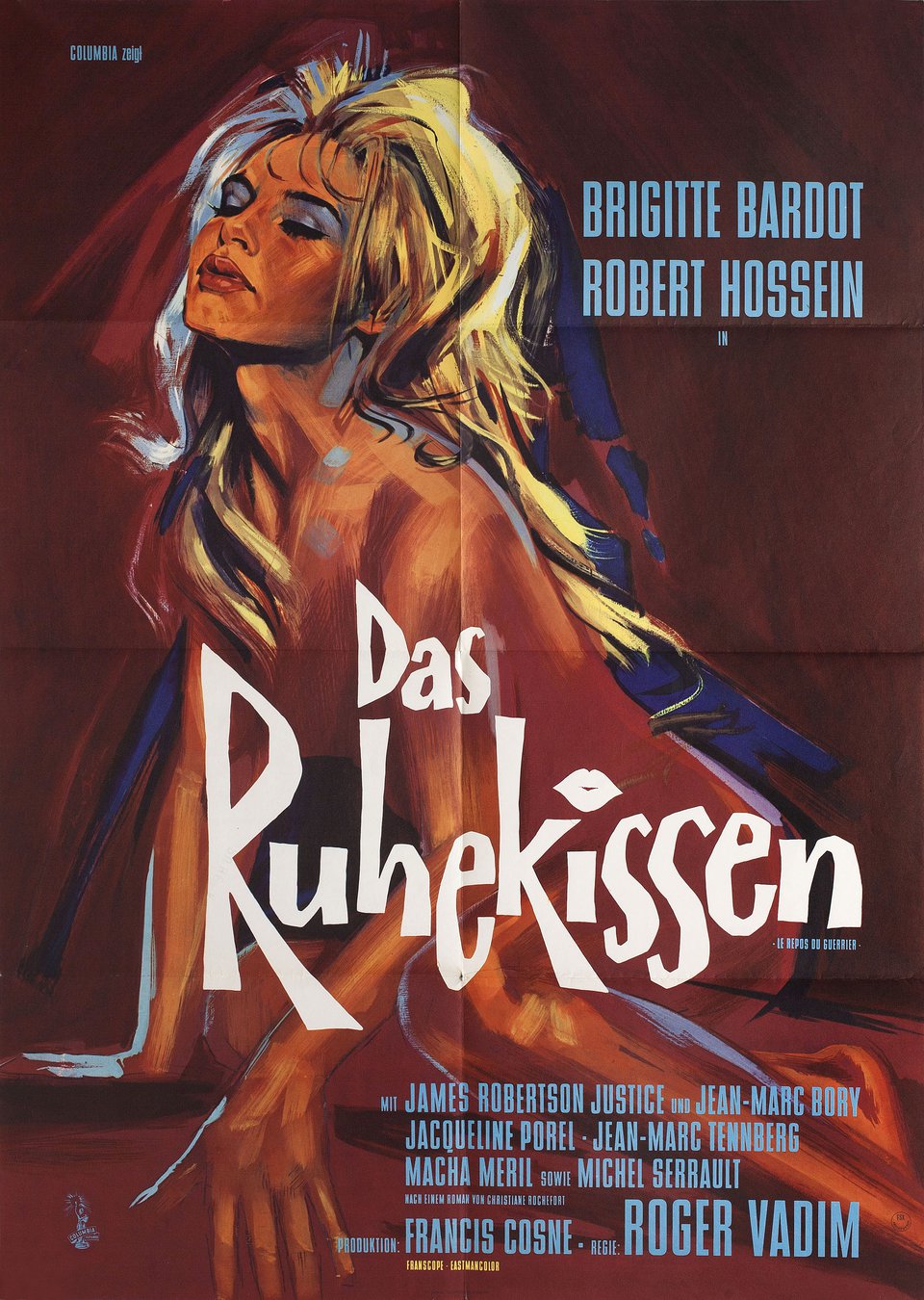 Love on a Pillow Original 1962 German A1 Movie Poster