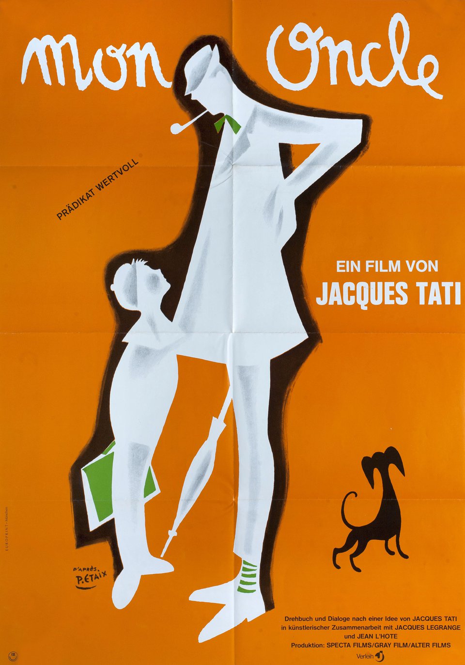 Mon Oncle Original R1970s German A1 Movie Poster