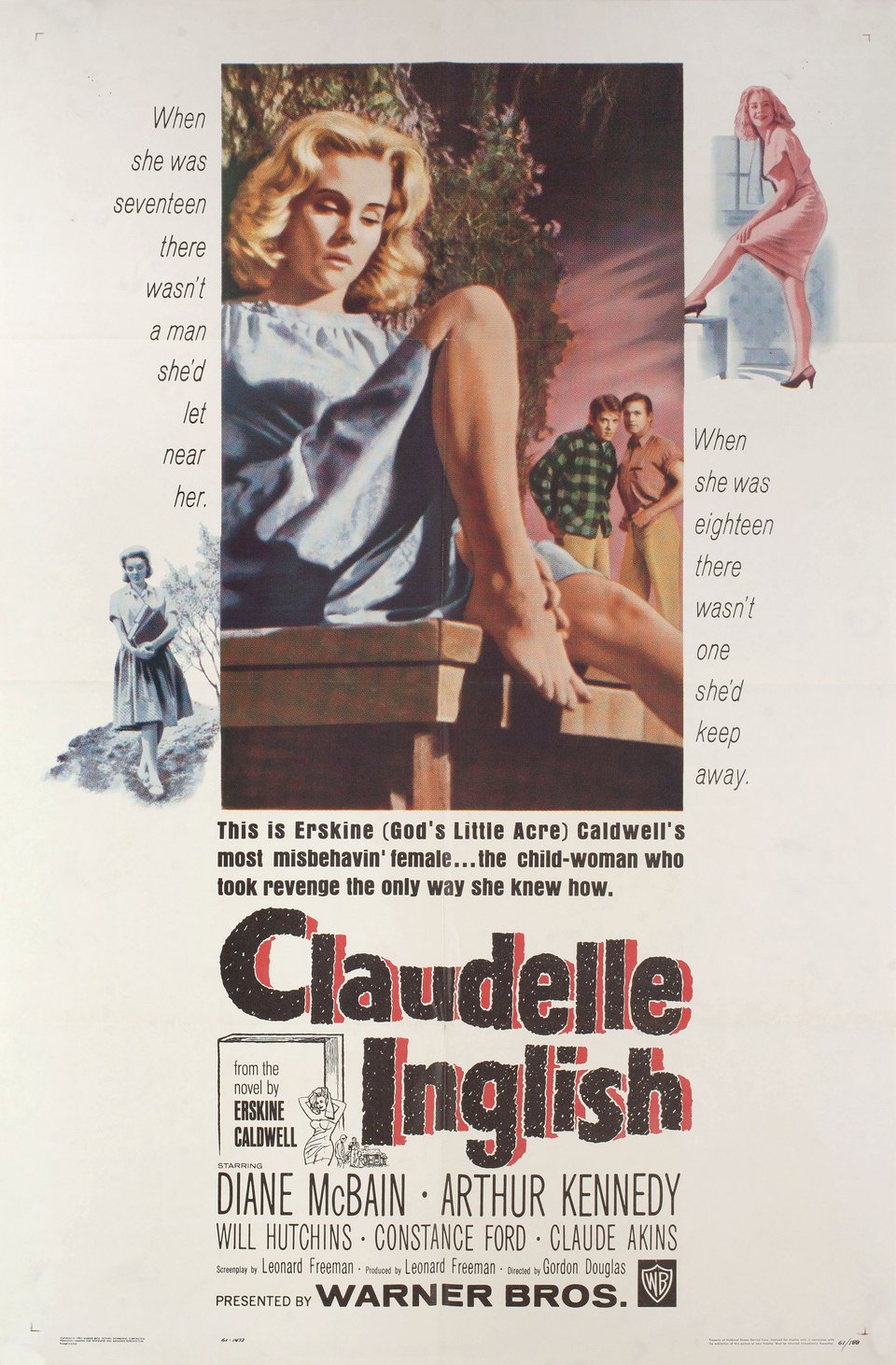 Claudelle Inglish Original 1961 U.S. One Sheet Movie Poster