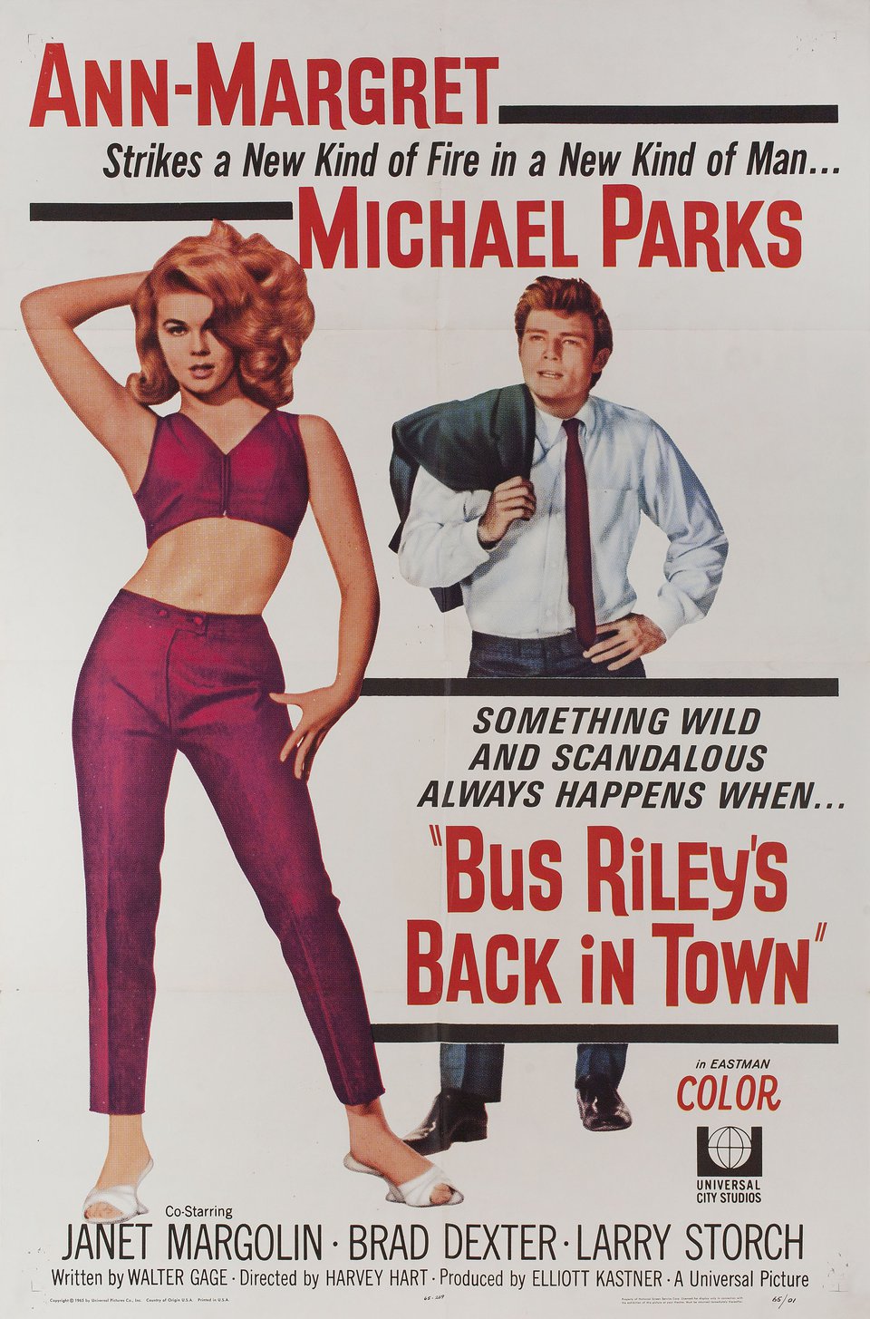 Bus Riley's Back in Town Original 1965 U.S. One Sheet Movie Poster