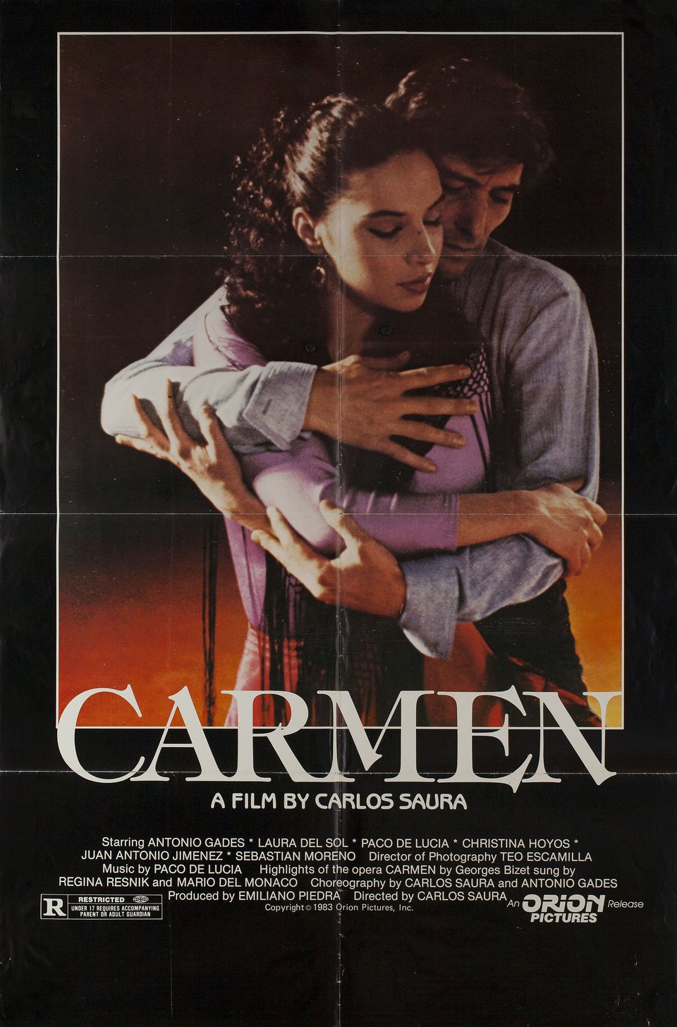 Carmen Original 1983 U.S. One Sheet Movie Poster