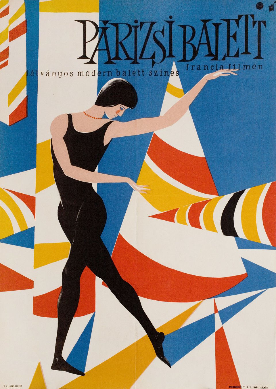 Cine ballets de Paris Original 1960 Hungarian A2 Movie Poster