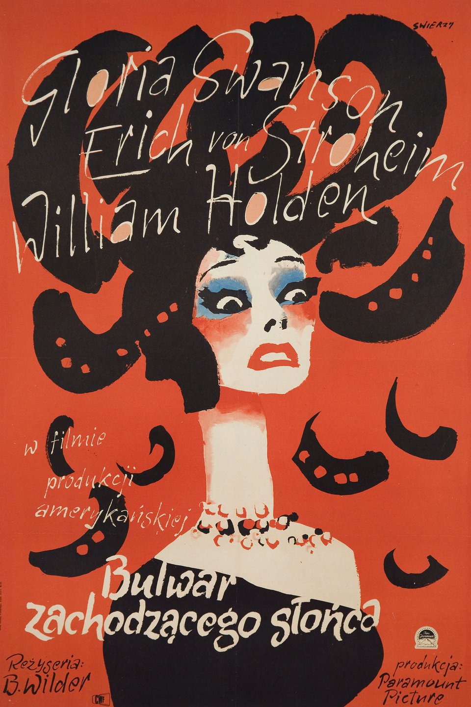 Sunset Boulevard Original 1957 Polish A1 Movie Poster