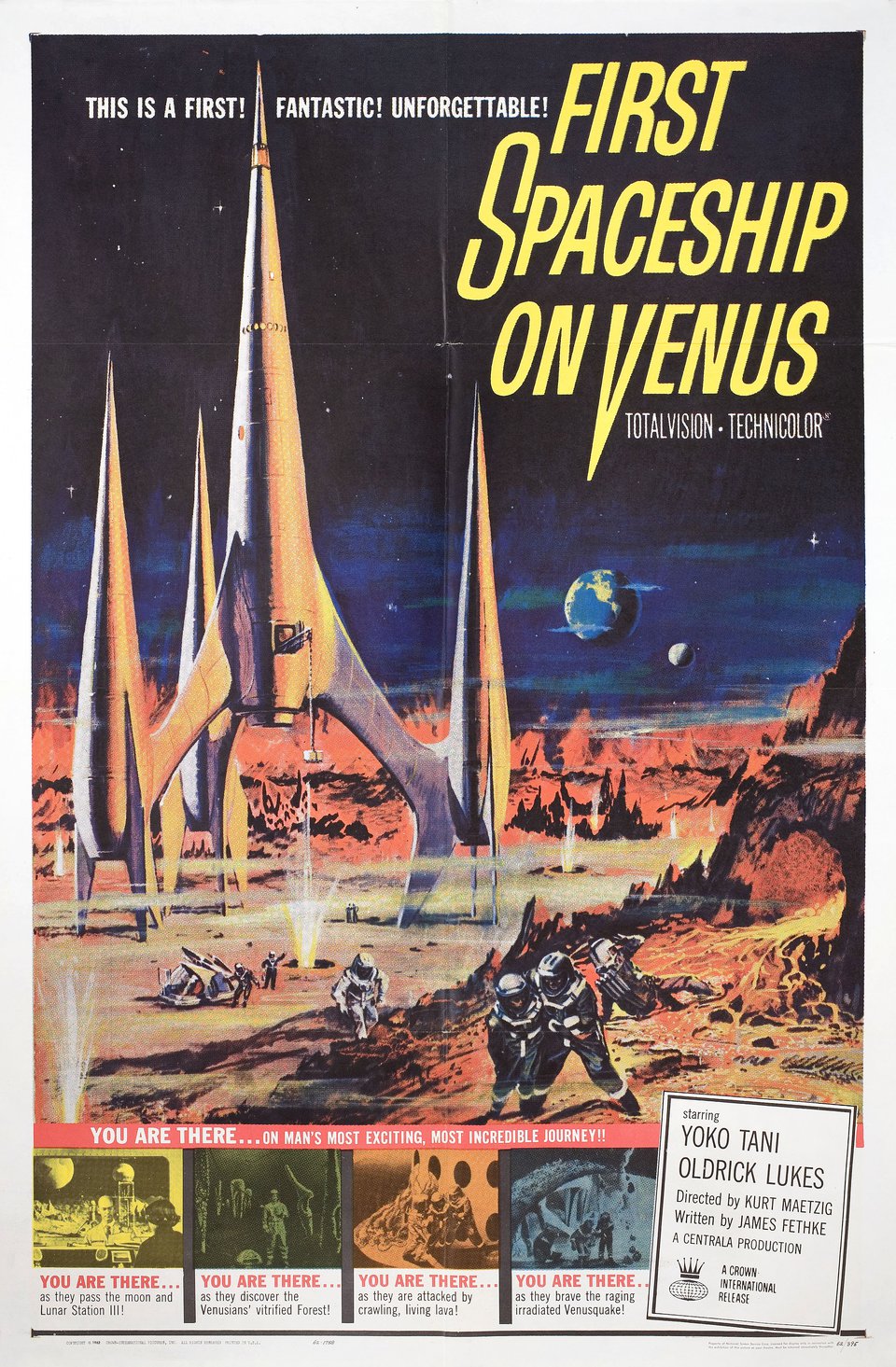 First Spaceship on Venus Original 1962 U.S. One Sheet Movie Poster