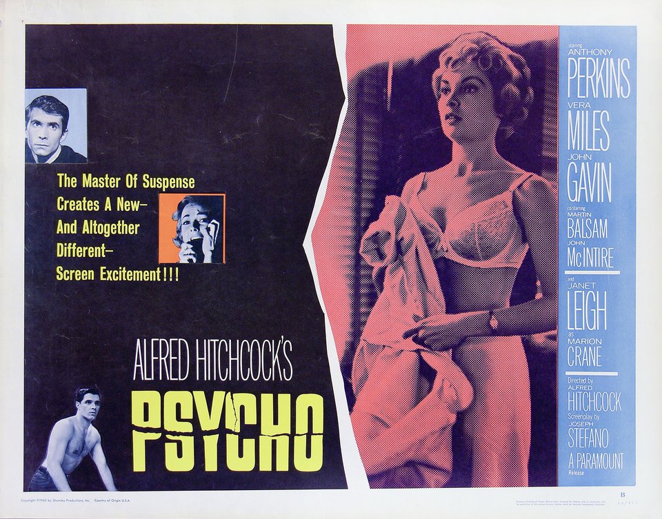 Psycho Original 1960 U.S. Half Sheet Movie Poster