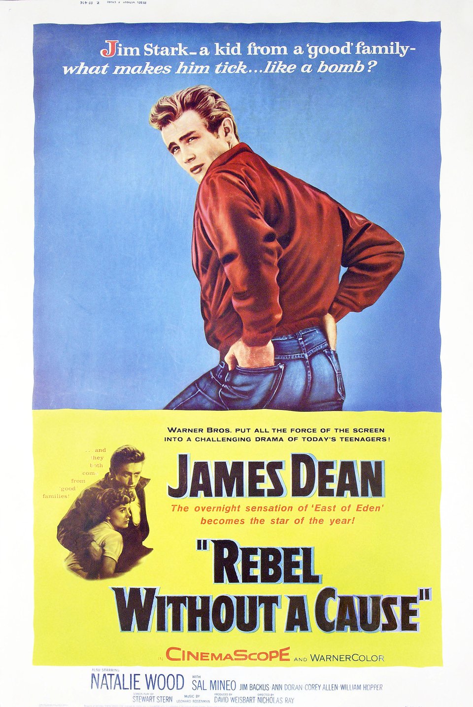 Rebel Without A Cause Original 1956 U S 40 By 60 Movie Poster 
