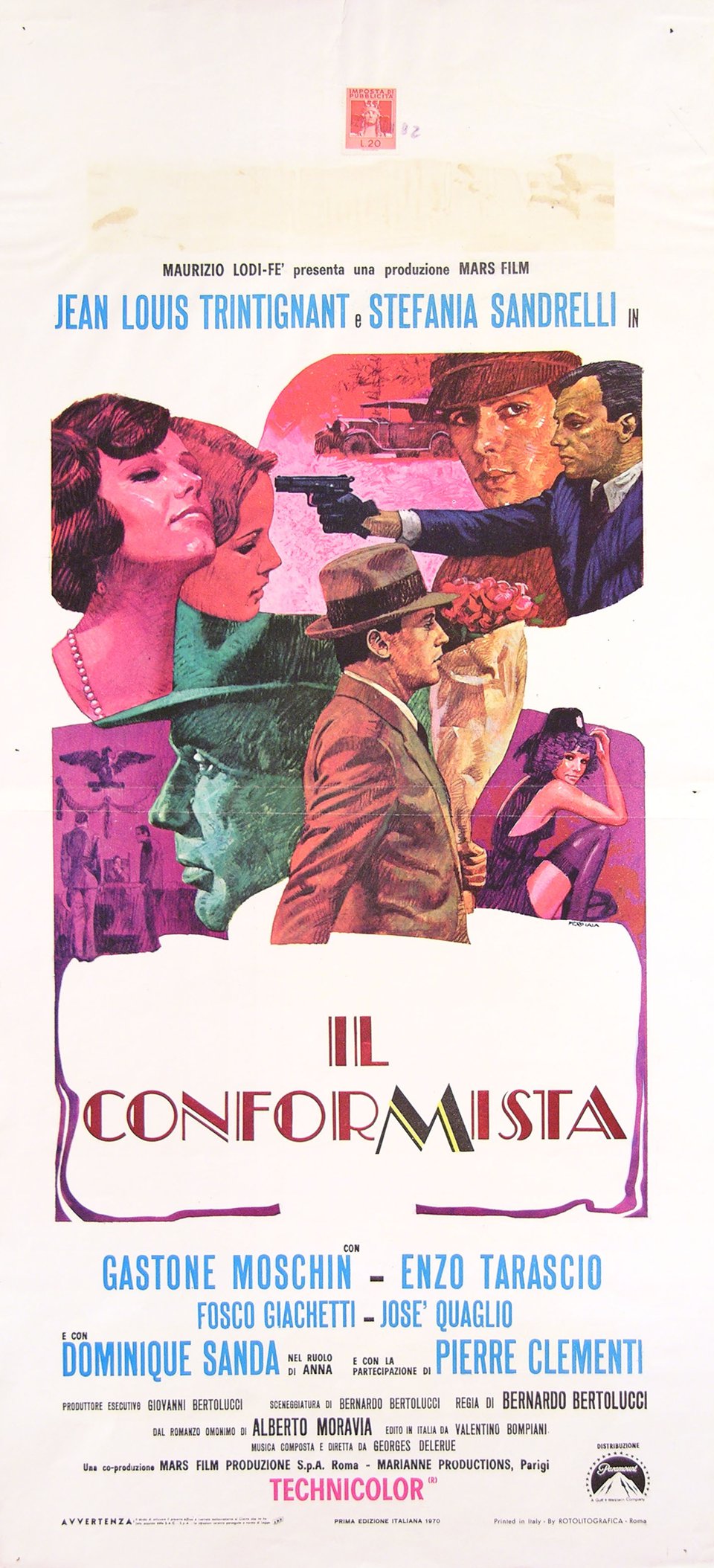 The Conformist Original 1970 Italian Locandina Movie Poster