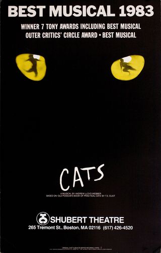 Cats Original 1980s U.S. Window Card Poster