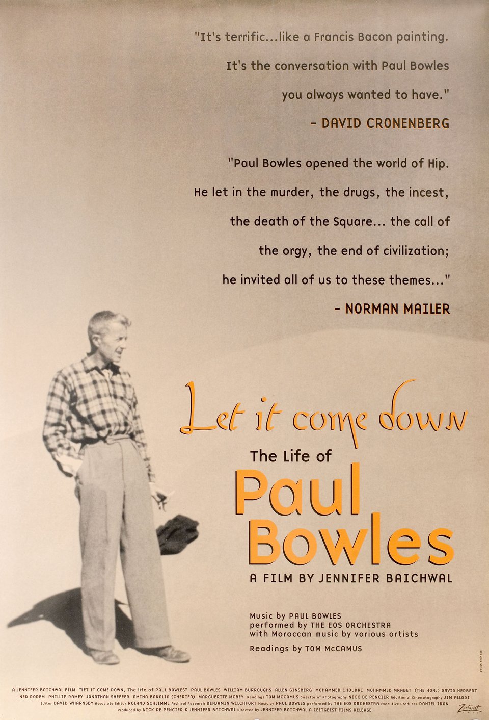 Let It Come Down: The Life of Paul Bowles Original 1998 U.S. One Sheet Movie Poster