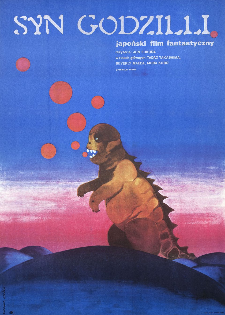 Son of Godzilla Original 1966 Polish A1 Movie Poster