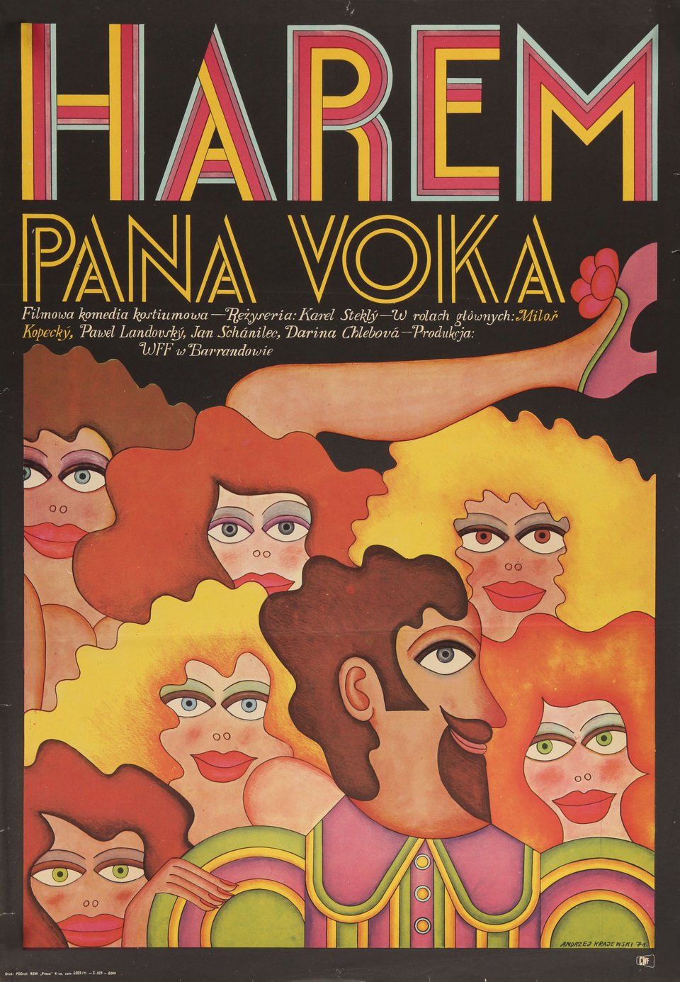 Svatby pana Voka Original 1971 Polish A1 Movie Poster
