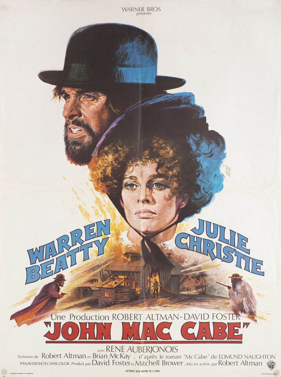 McCabe & Mrs. Miller Original 1971 French Moyenne Movie Poster