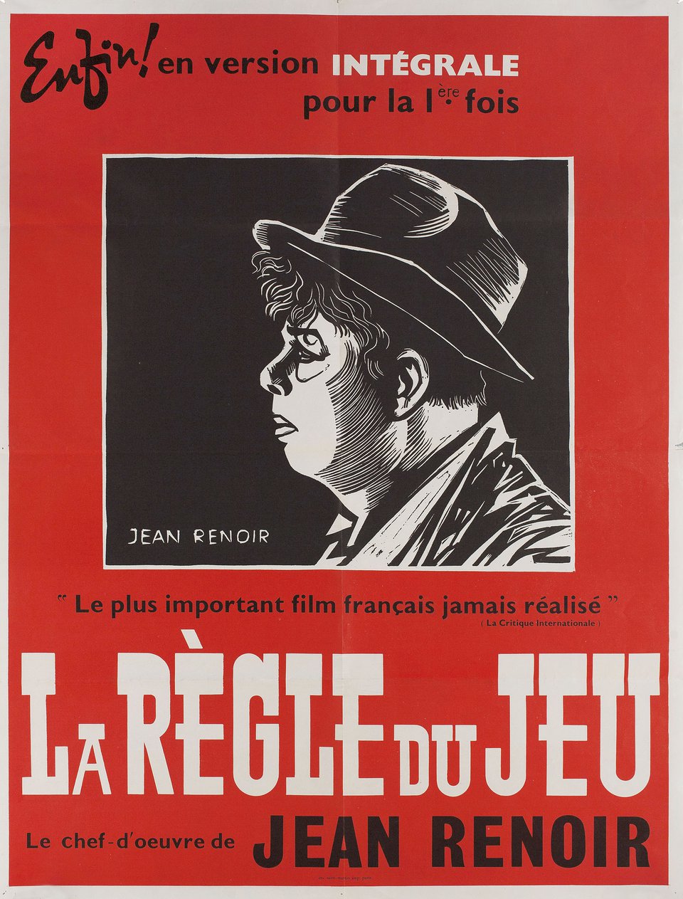 The Rules of the Game R1950s French Moyenne Poster - Posteritati Movie  Poster Gallery