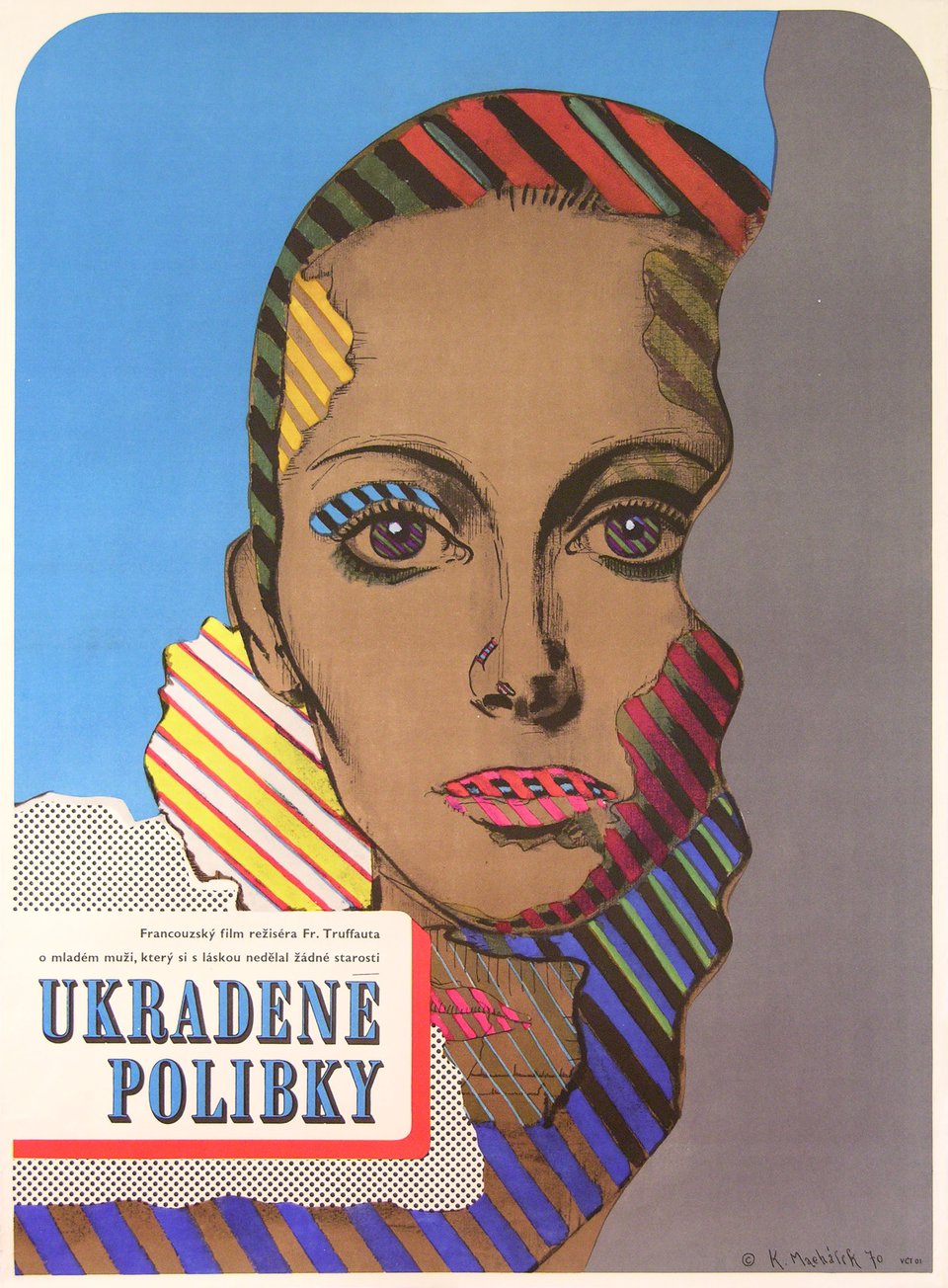 Stolen Kisses Original 1970 Czech A1 Movie Poster