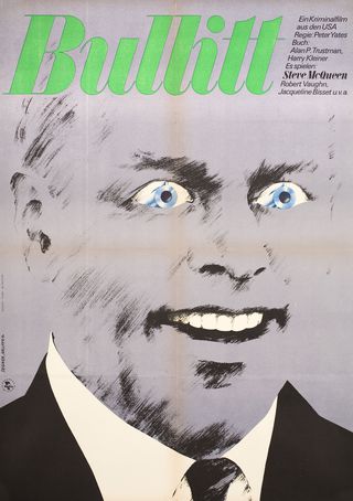 Bullitt Original 1977 East German A1 Movie Poster