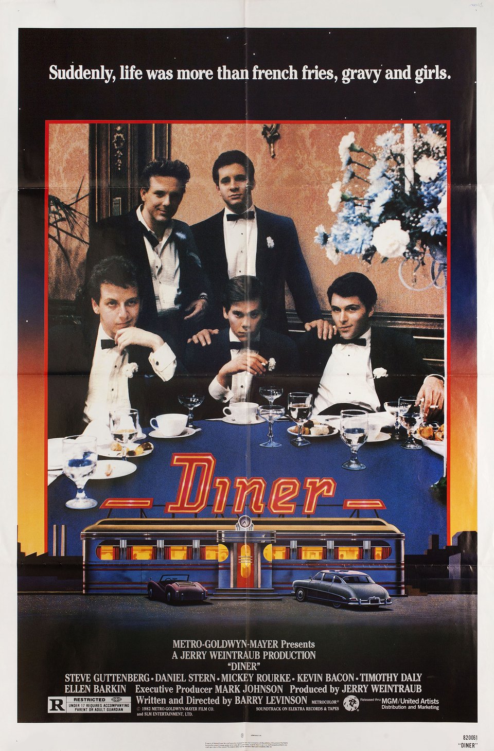 Diner Original 1982 U.S. One Sheet Movie Poster