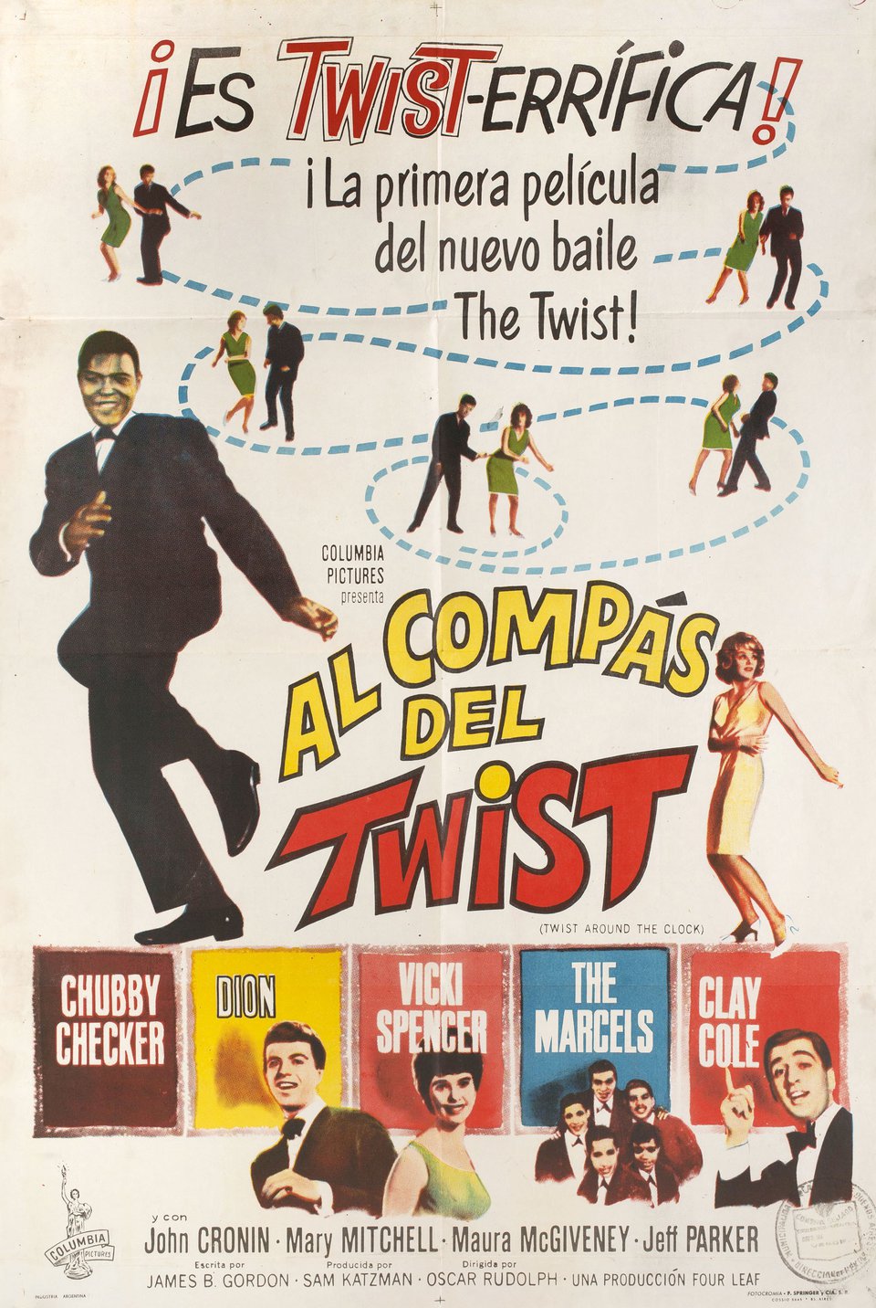 Twist Around the Clock Original 1961 Argentine Movie Poster