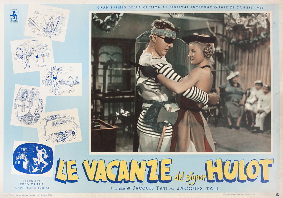 Mr. Hulot's Holiday Original 1958 Italian Fotobusta Movie Poster