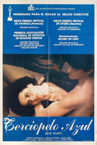 Blue Velvet Original 1986 Argentine Movie Poster