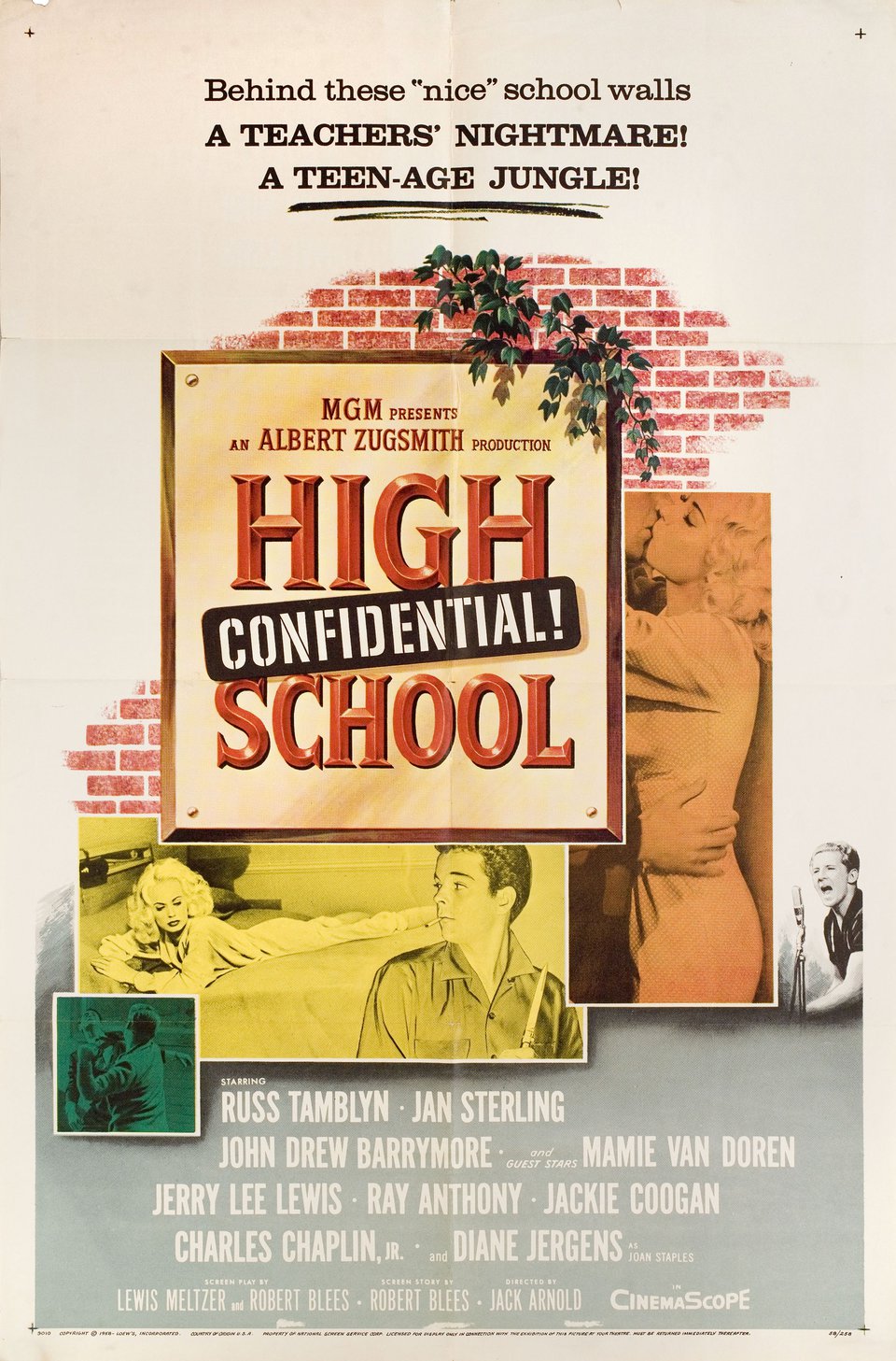 High School Confidential! Original 1958 U.S. One Sheet Movie Poster