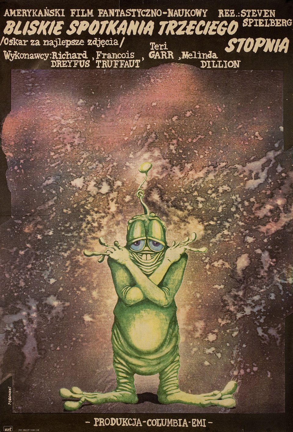 Close Encounters of the Third Kind Original 1977 Polish B1 Movie Poster