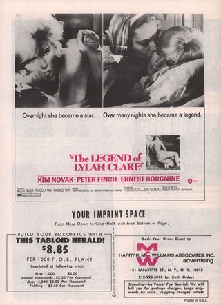 The Legend of Lylah Clare Original 1968 U.S. Movie Herald Alternate Image