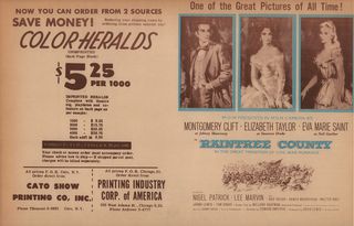 Raintree County Original 1957 U.S. Movie Herald Alternate Image