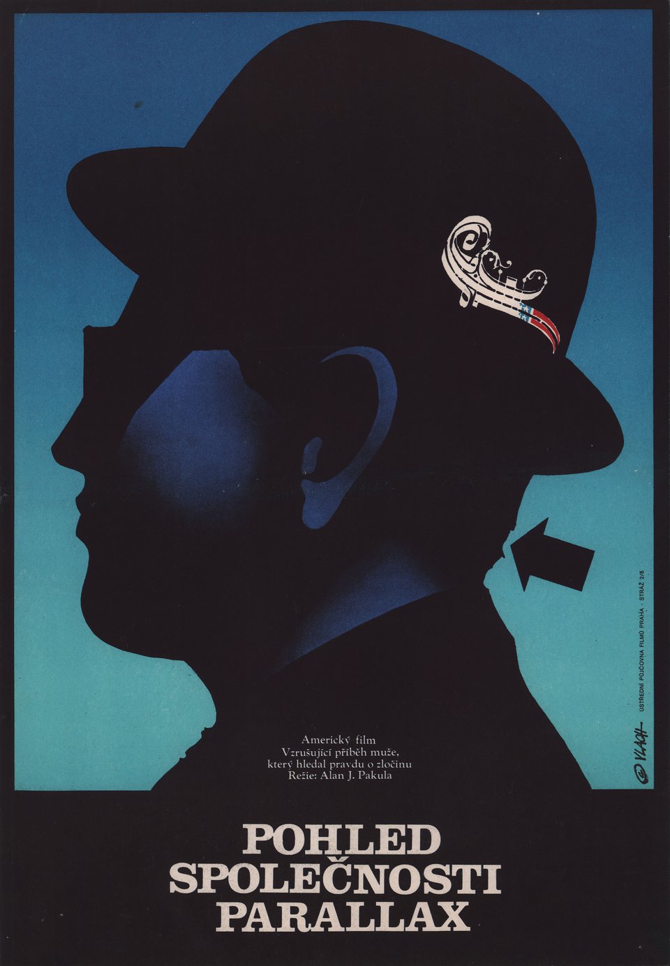 The Parallax View Original 1974 Czech A3 Movie Poster