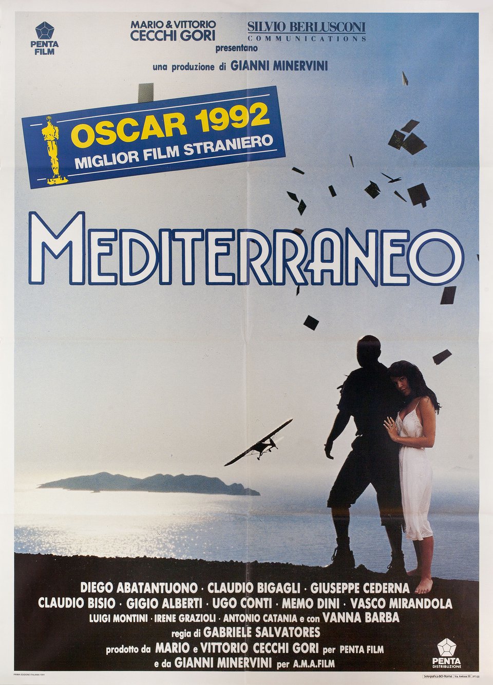 Mediterraneo Original 1991 Italian Due Foglio Movie Poster