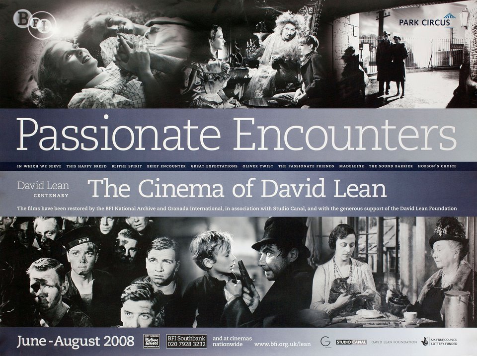Passionate Encounters: The Cinema of David Lean 2008 British Quad Poster
