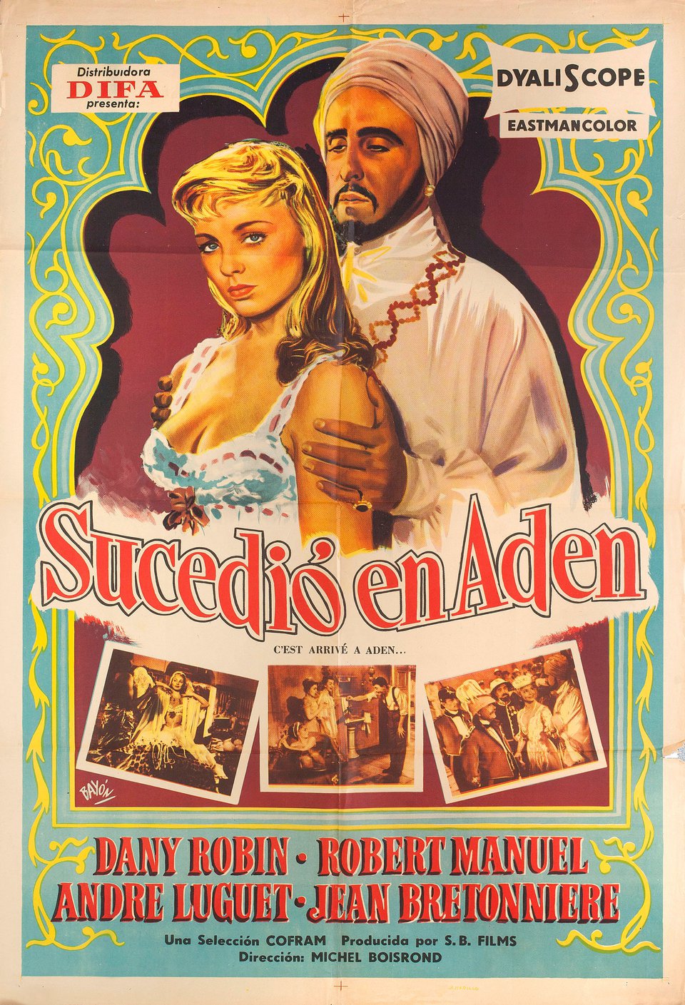It Happened in Aden Original 1956 Argentine Movie Poster