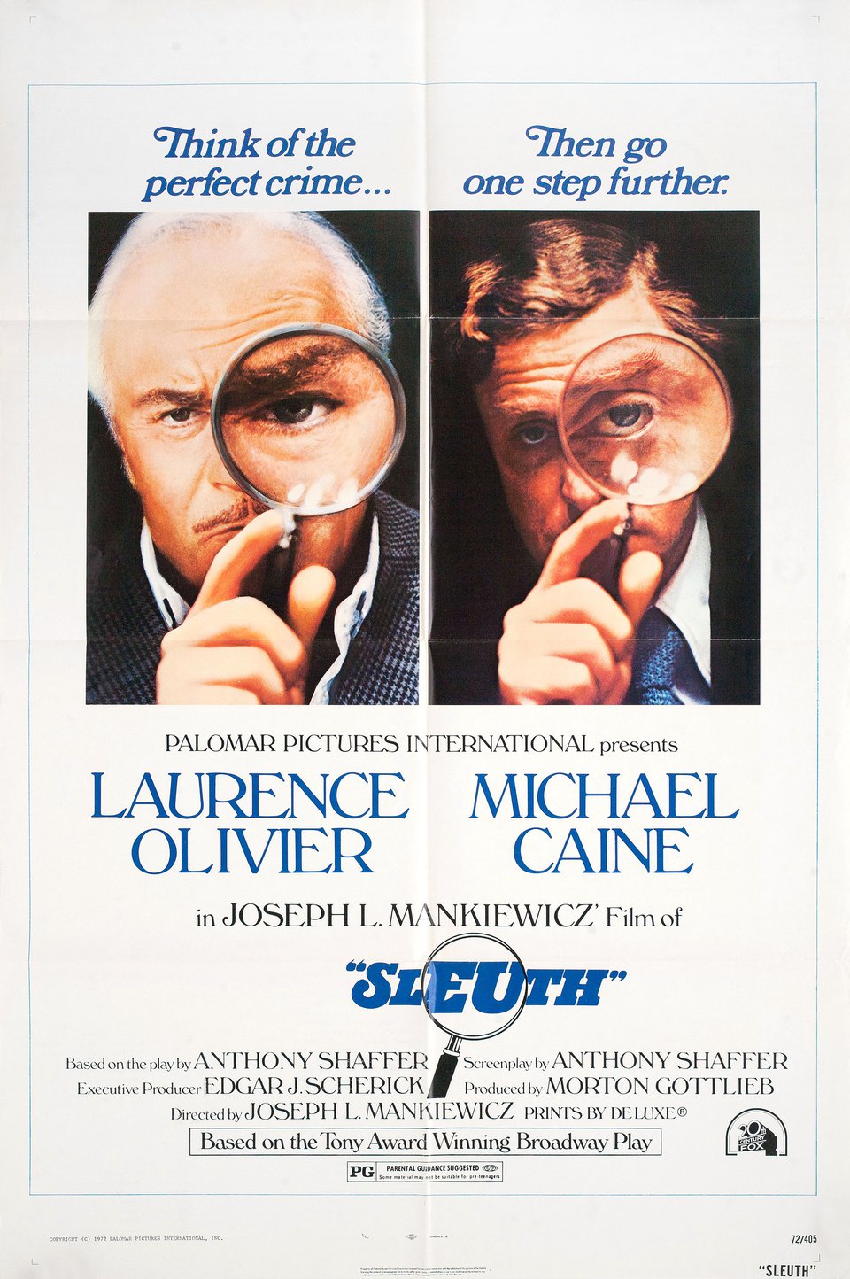 Sleuth Original 1972 U.S. One Sheet Movie Poster