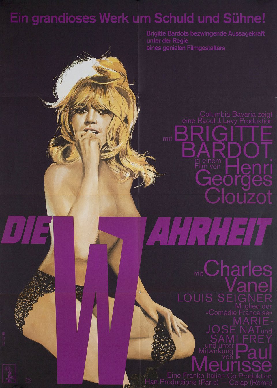 The Truth Original 1960 German A1 Movie Poster
