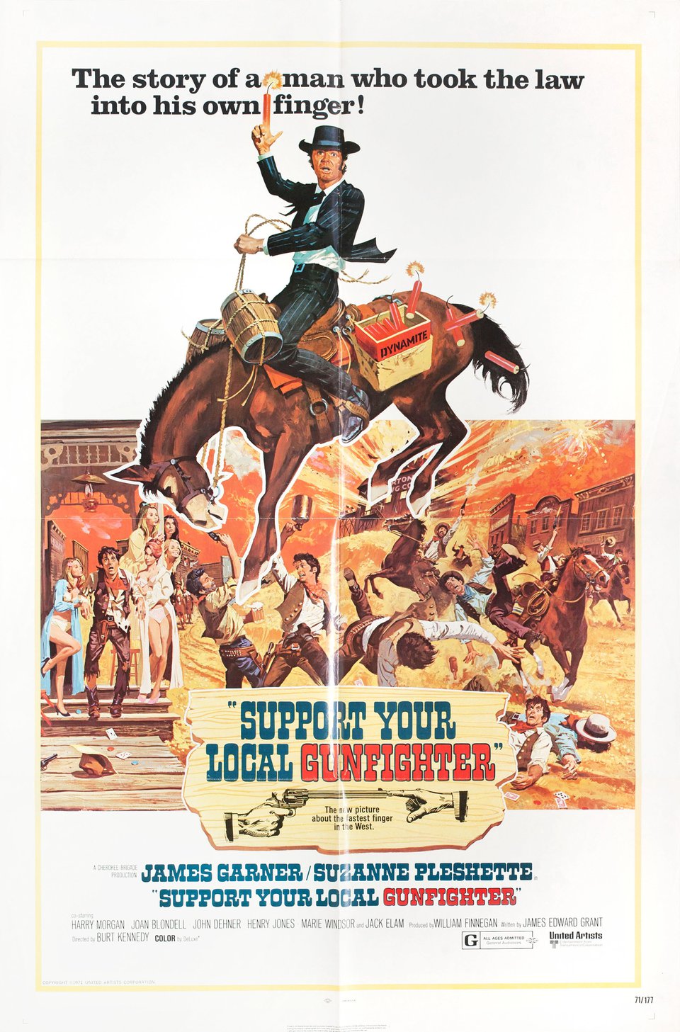Support Your Local Gunfighter Original 1971 U.S. One Sheet Movie Poster