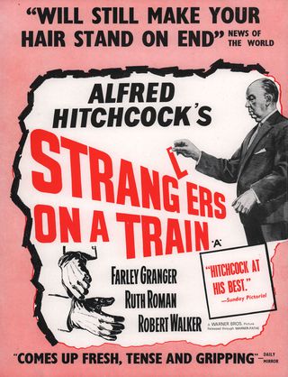 Strangers on a Train Original 1951 British Movie Herald Alternate Image