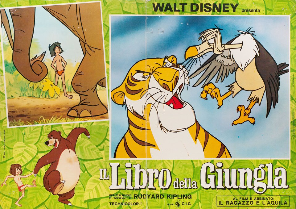 The Jungle Book Original R1970s Italian Fotobusta Movie Poster