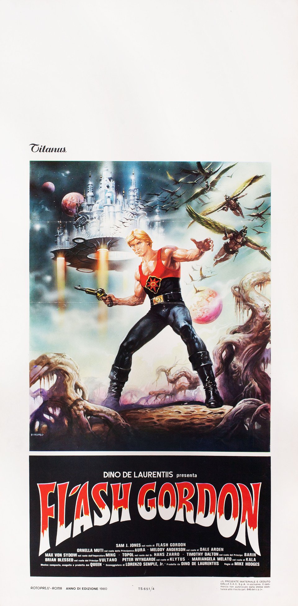 Flash Gordon (1980) Original Cinema Movie Poster Art Print, Premium Quality