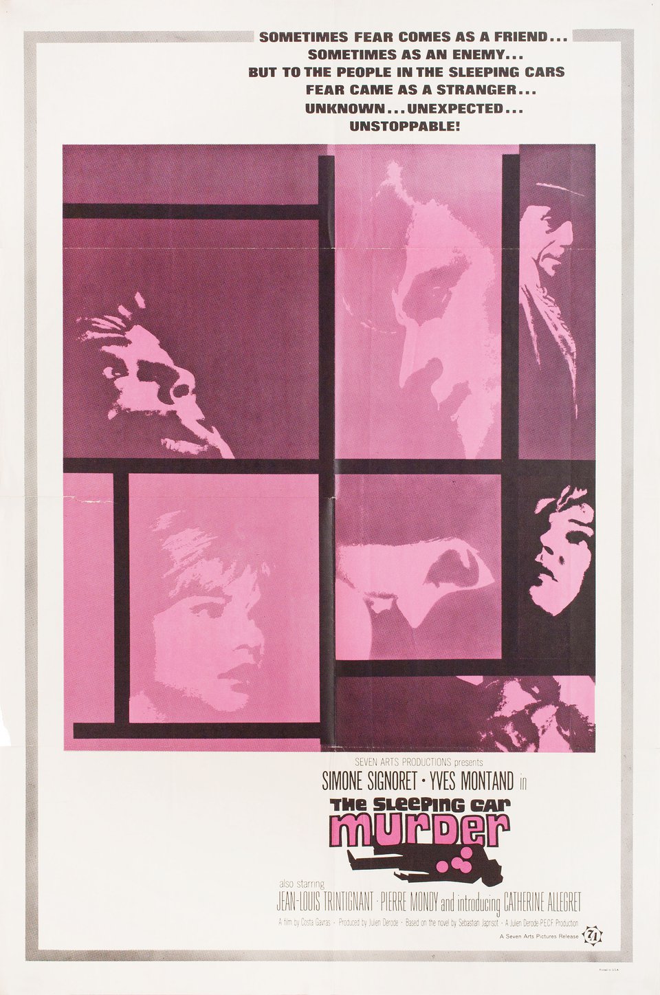 The Sleeping Car Murder Original 1965 U.S. One Sheet Movie Poster