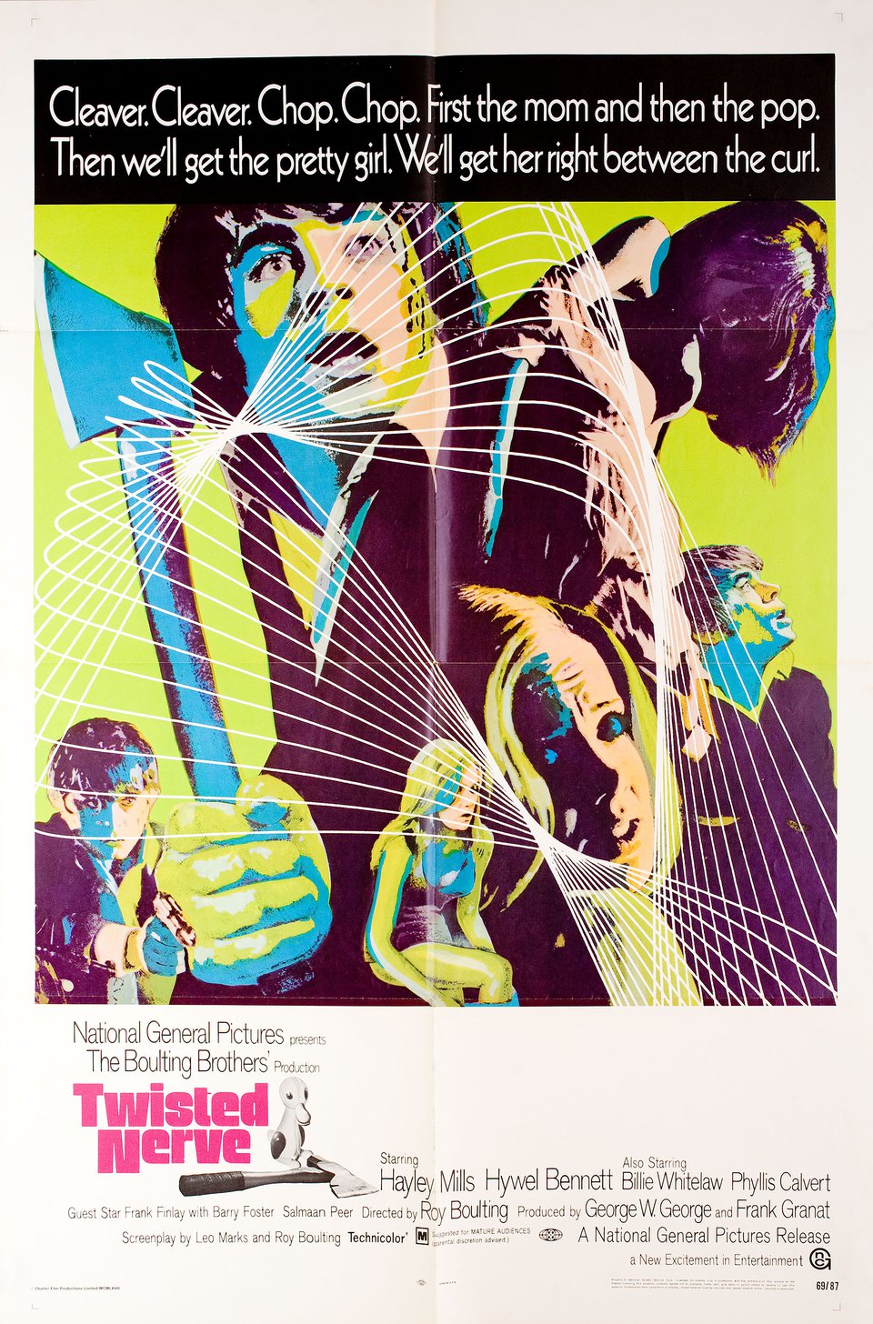 Twisted Nerve Original 1969 U.S. One Sheet Movie Poster