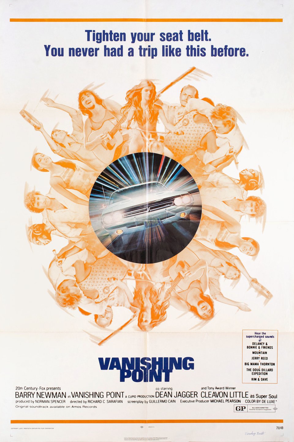 Vanishing Point Original 1971 U.S. One Sheet Movie Poster