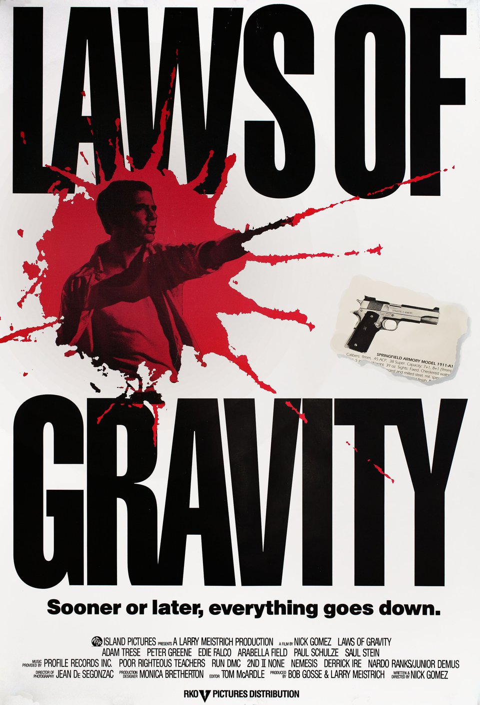 Laws of Gravity Original 1992 U.S. One Sheet Movie Poster