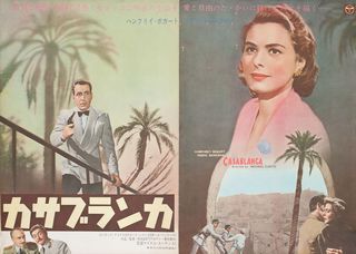 Casablanca Original 1950s Japanese B3 Movie Poster Alternate Image