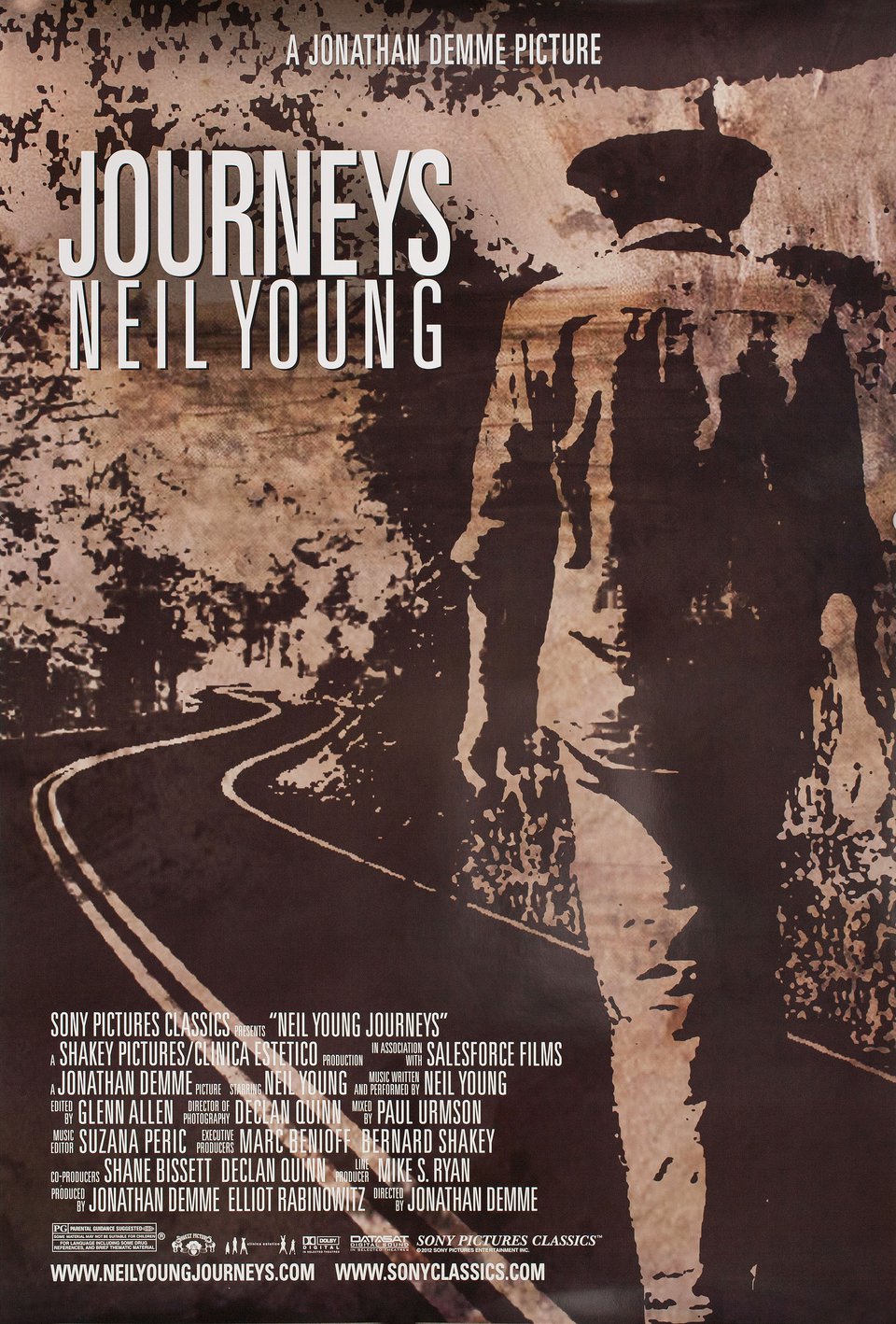 Neil Young Journeys Original 2011 U.S. One Sheet Movie Poster