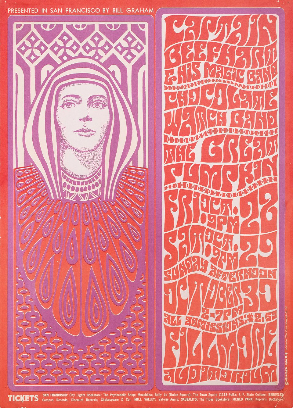 Captain Beefheart and His Magic Band Original 1966 U.S. Window Card Poster