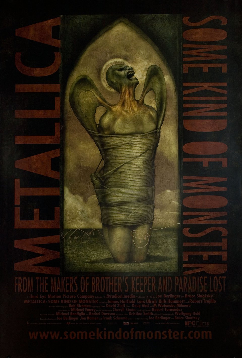 Metallica: Some Kind of Monster Original 2004 U.S. One Sheet Movie Poster Signed by Joe Berlinger / Bruce Sinofsky