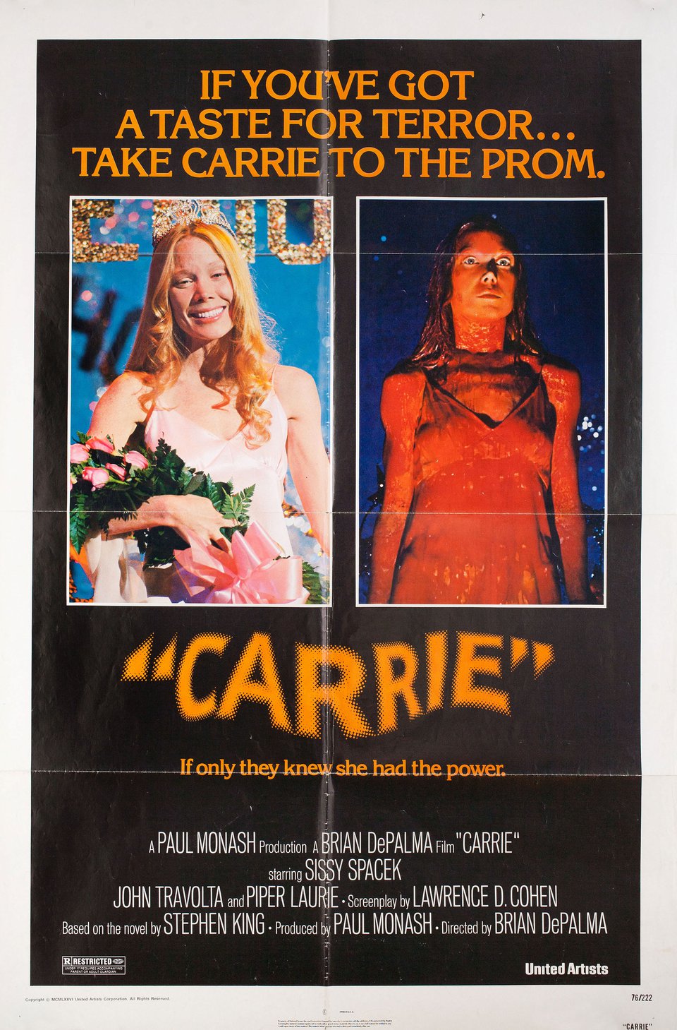 Carrie Original 1976 U.S. One Sheet Movie Poster