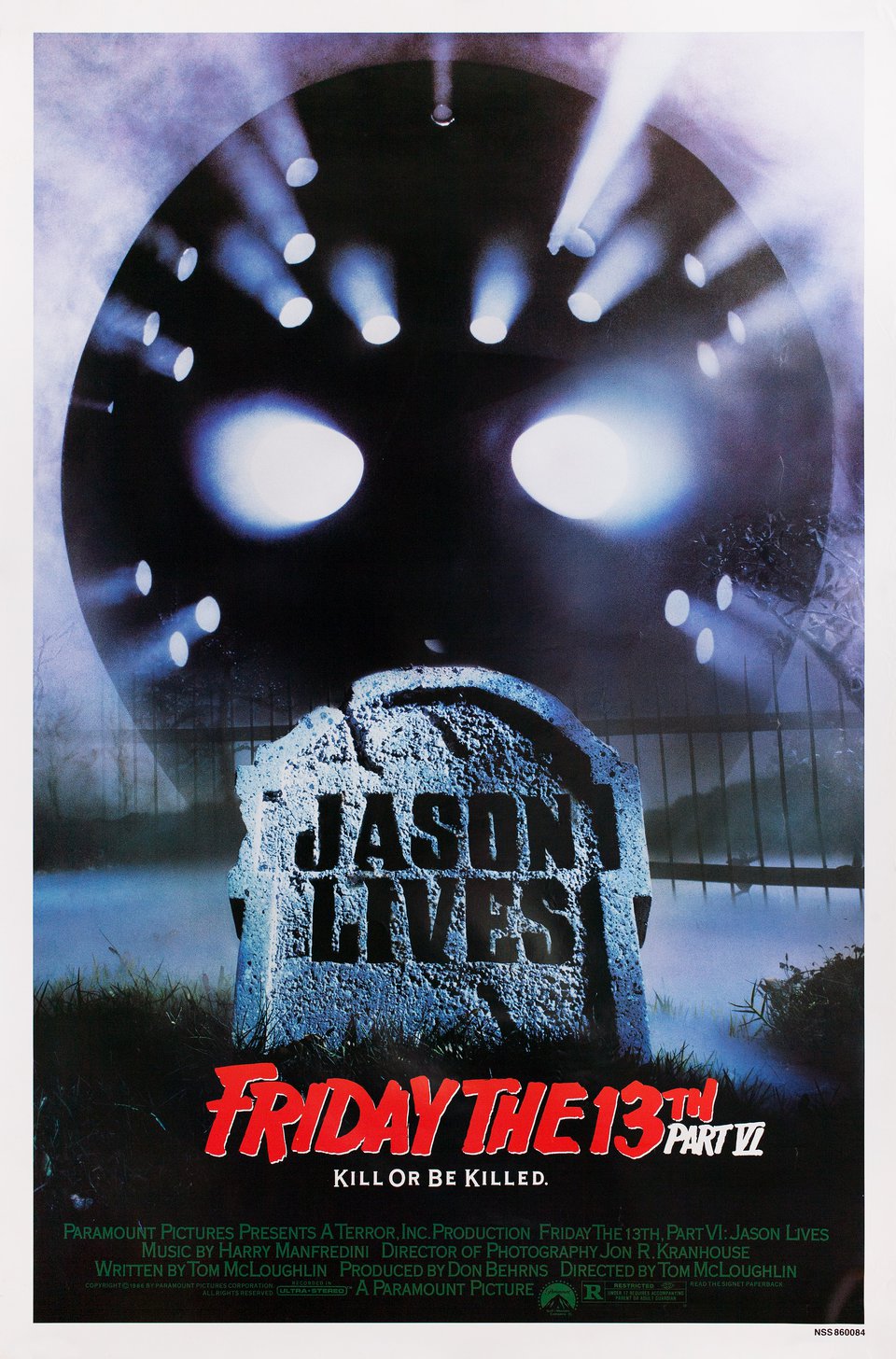 Friday the 13th Part VI: Jason Lives Original 1986 U.S. One Sheet Movie Poster